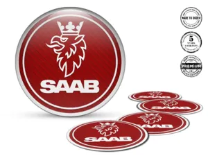 Saab Adesivo Cupola Logo Emblemi Ruota Stilosi